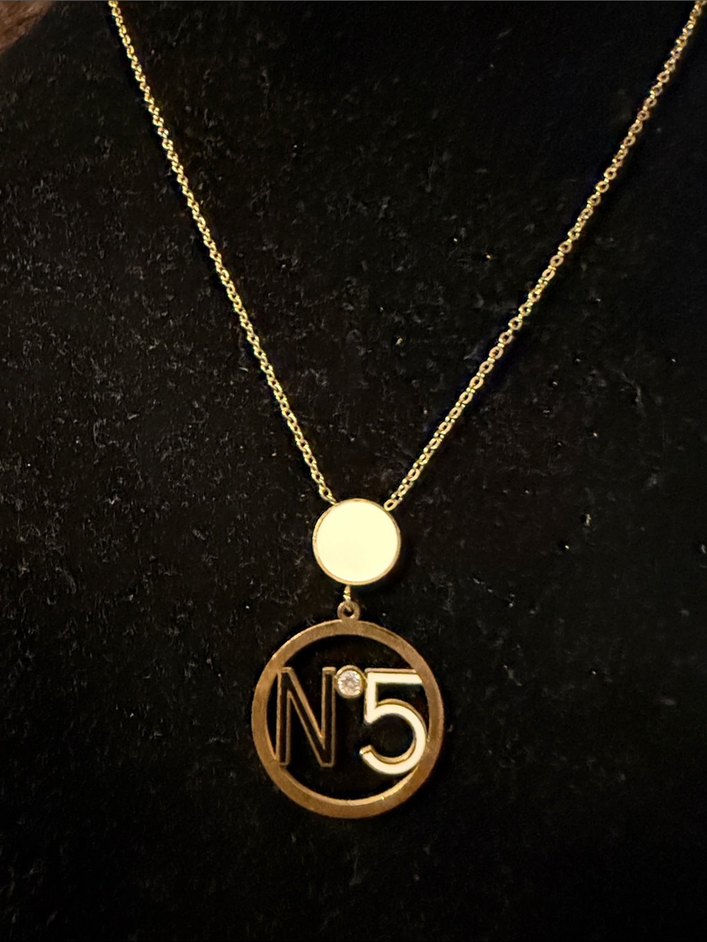 N°5 Gold Pendant Necklace - Stainless Steel Women’s Jewelry